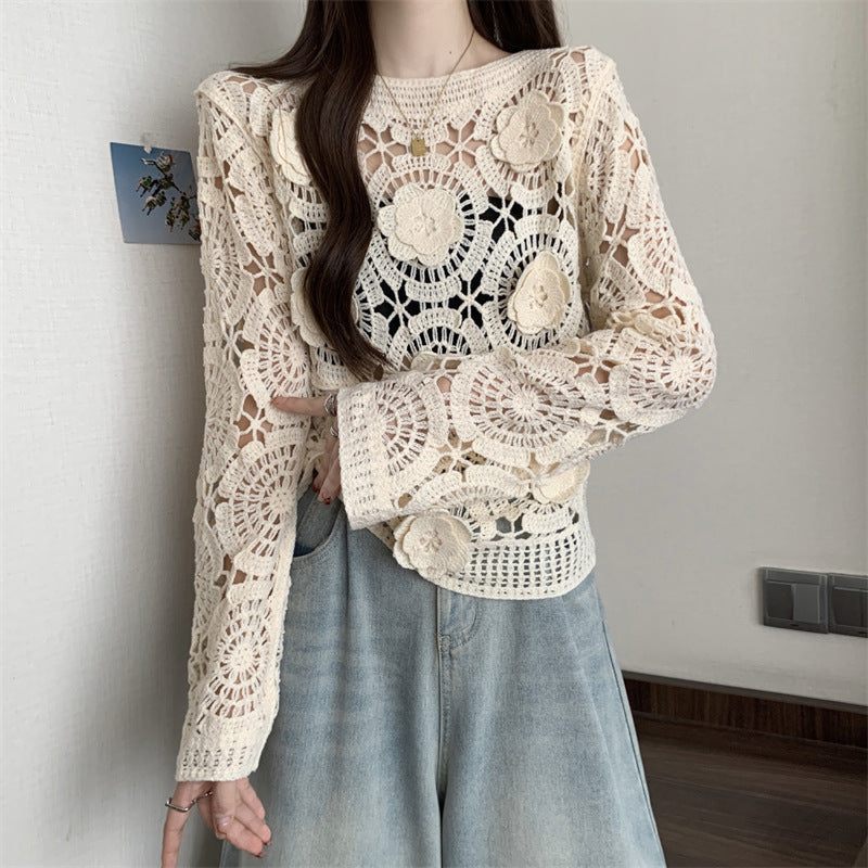 Round Neck Long Sleeves Top