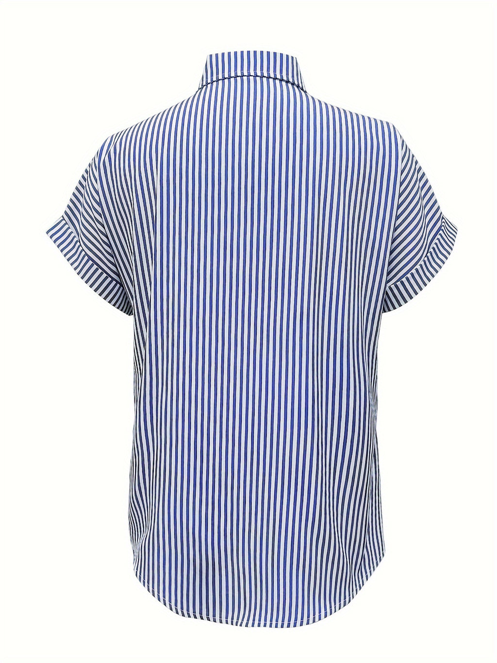Vertical Striped Button Front Shirt