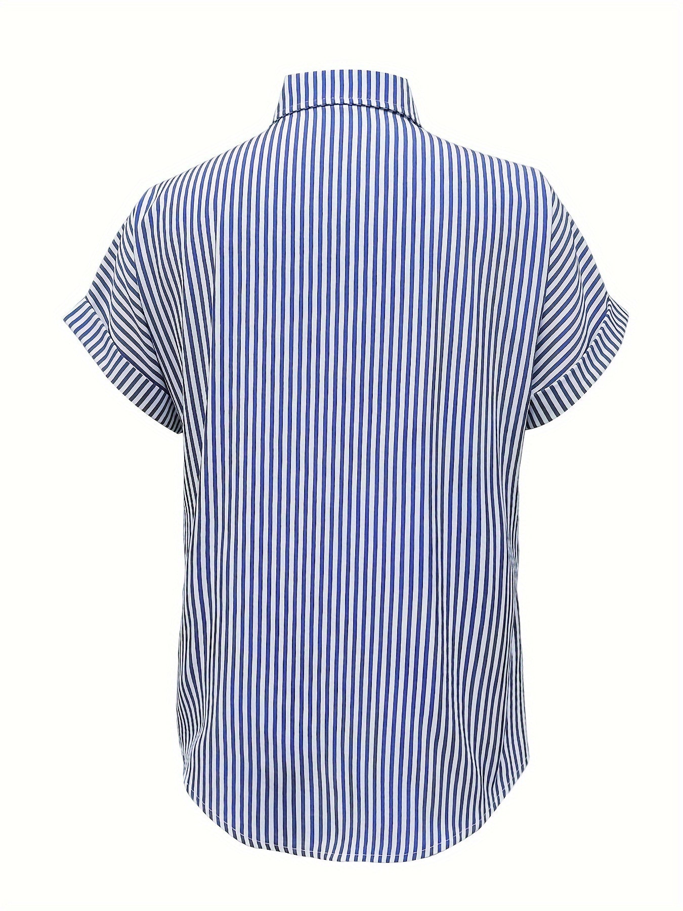Vertical Striped Button Front Shirt