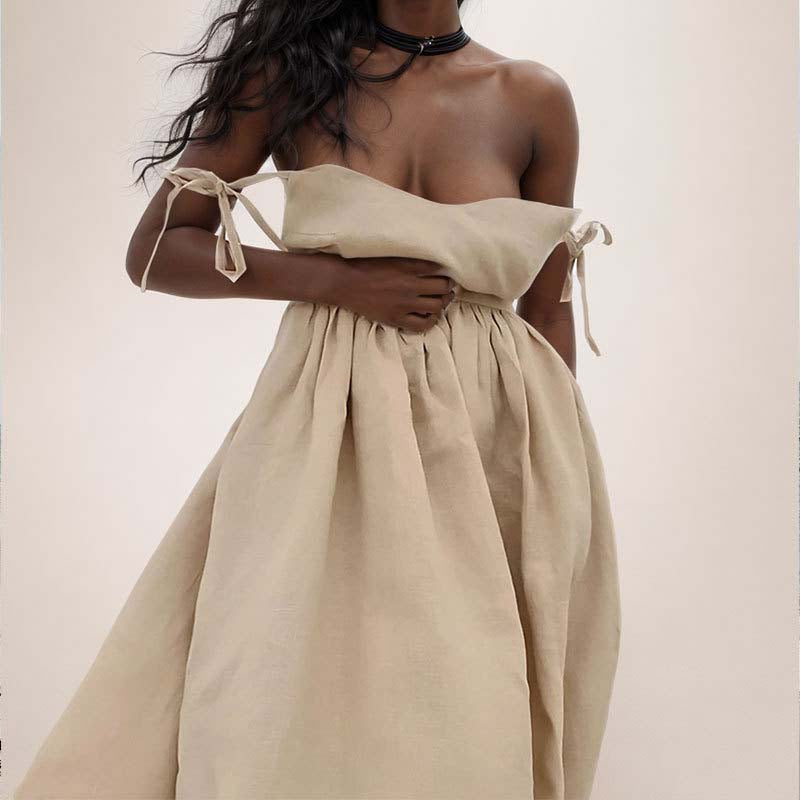 Maxi V Neck Spaghetti Strap Long Sundress