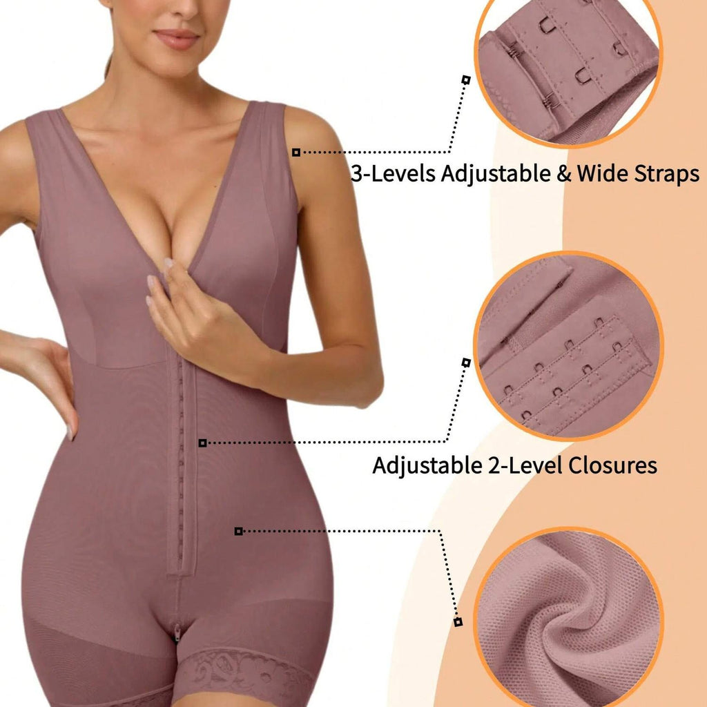 Shapewear, Full Body Sculpting After Abdominal Control, Hip Lifter With Zipper Crotch