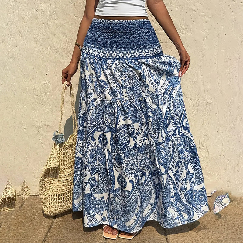 Boho Floral Print Maxi