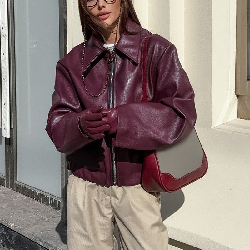 Vintage Faux Leather Jacket