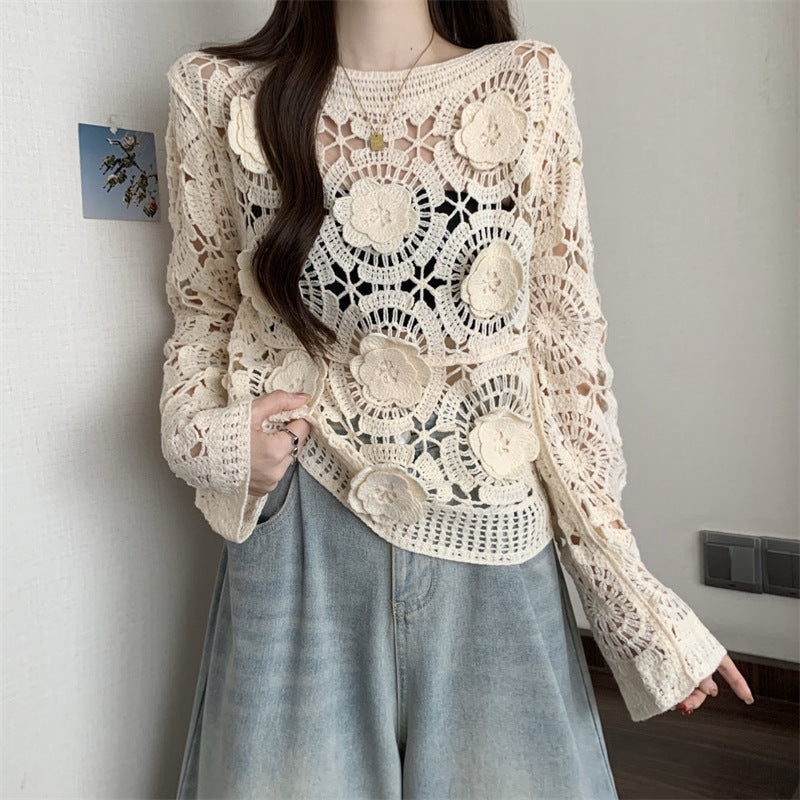 Round Neck Long Sleeves Top