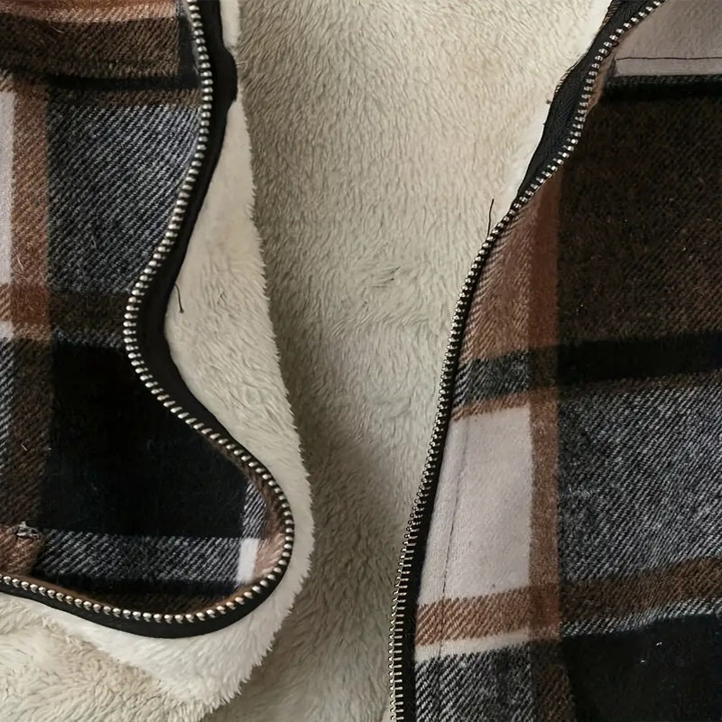 Plaid Hooded Jacket