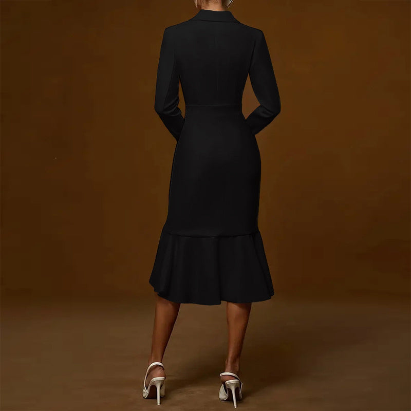 Notch Lapel Mermaid Dress