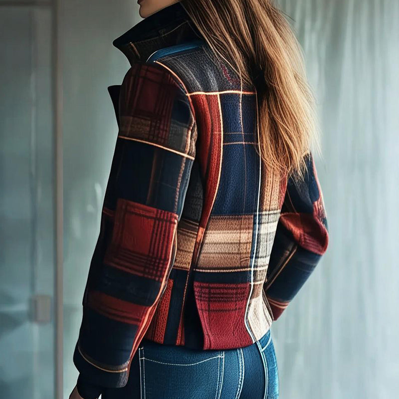 Stand Collar & Single Row Buttons Jacket