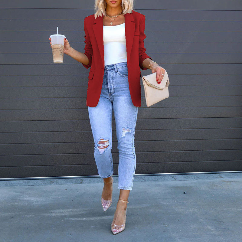 Open Front Long Sleeve Jackets