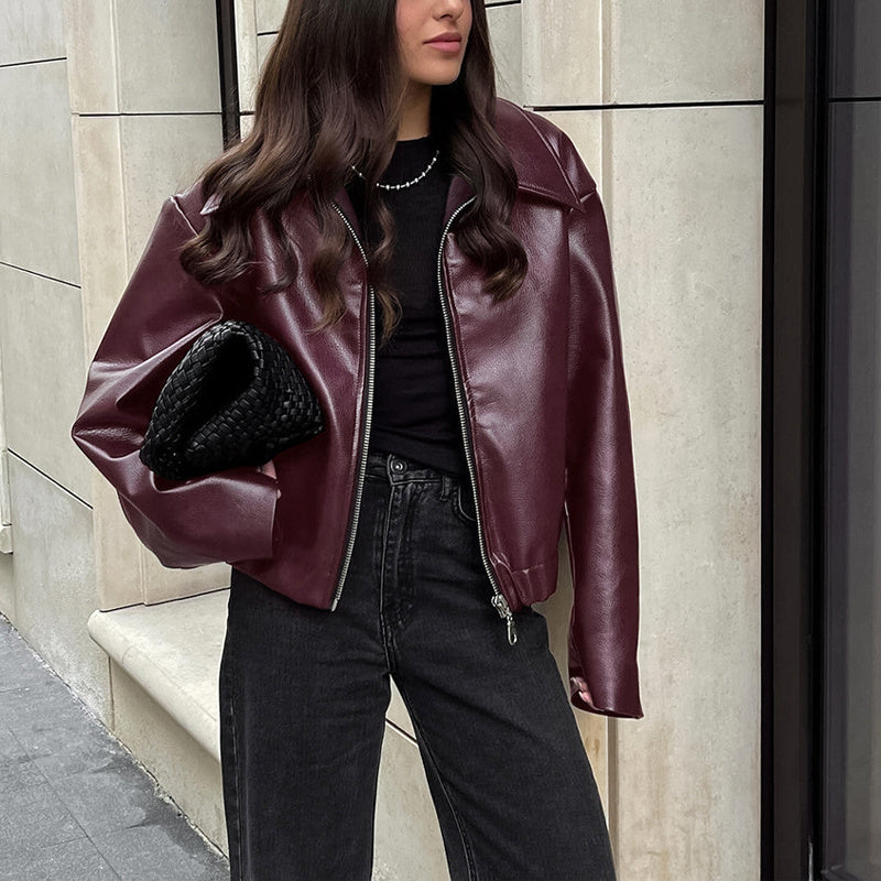 Vintage Faux Leather Jacket