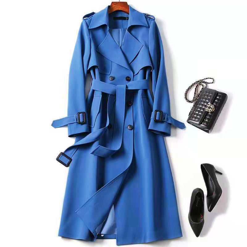 Long Sleeve Belted Mid-Length Jacket