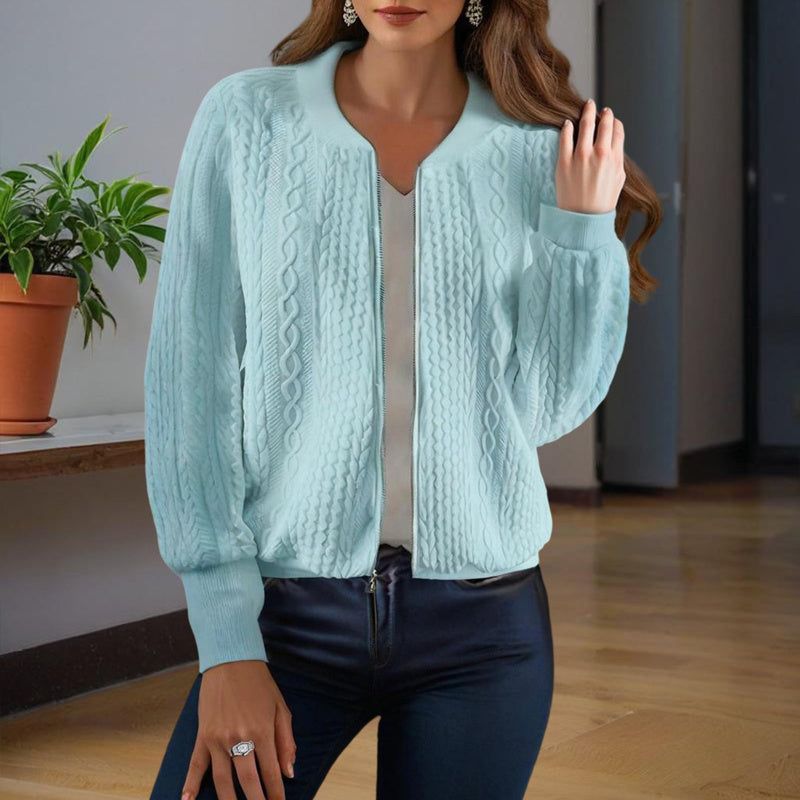 Jacquard Short Sleeve Casual Jacket