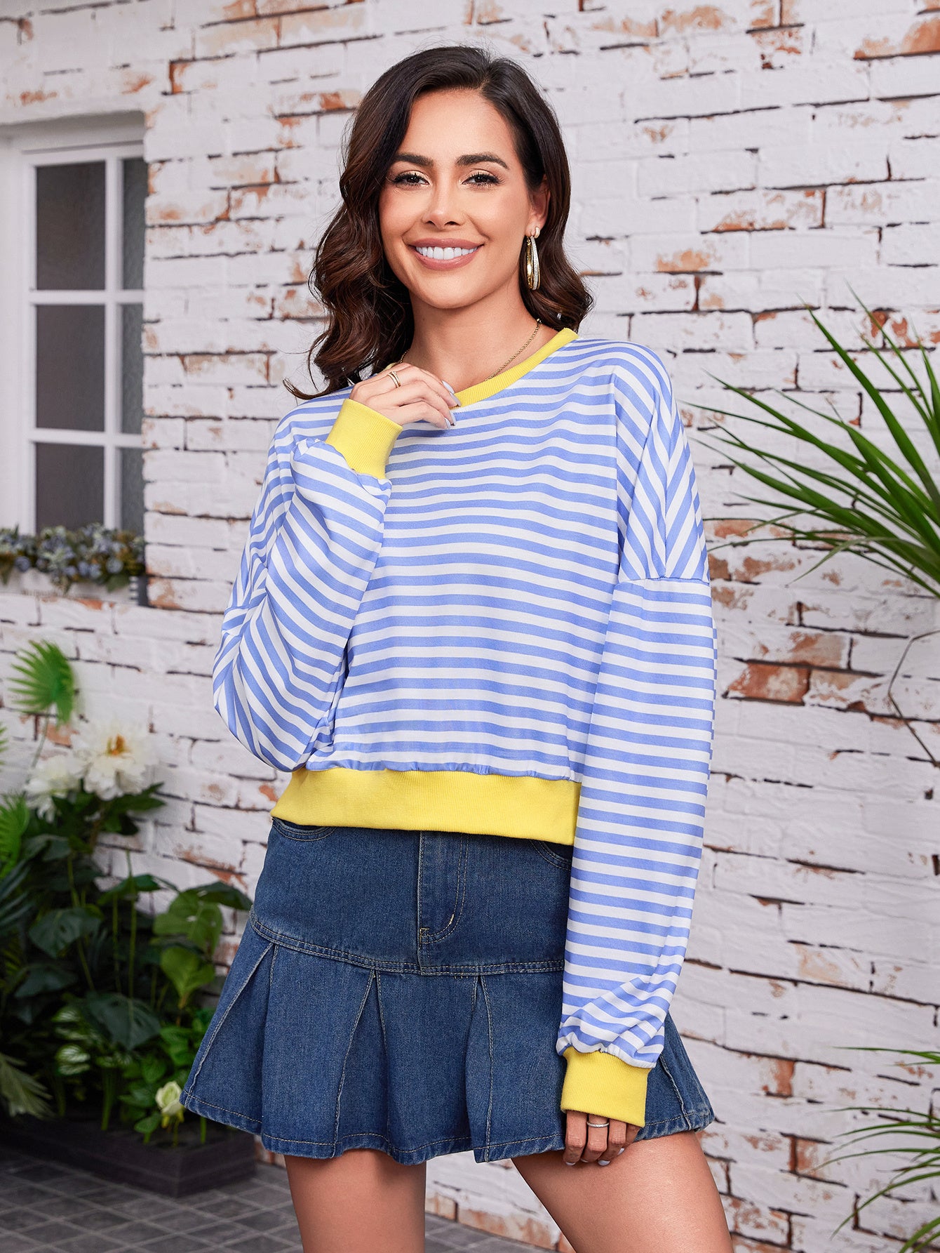 Long Sleeved Round Neck Sweater