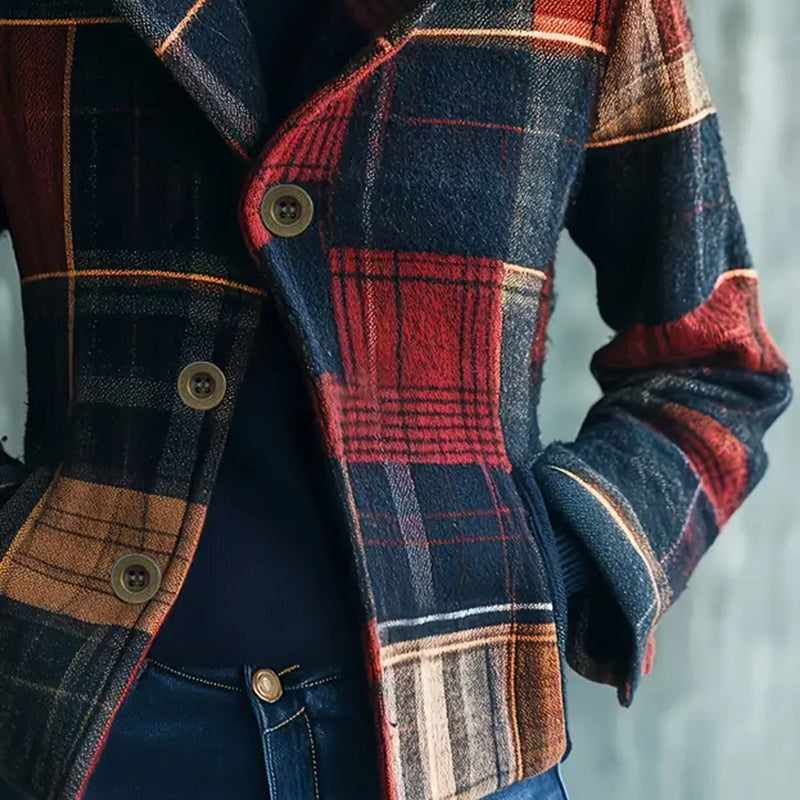 Stand Collar & Single Row Buttons Jacket