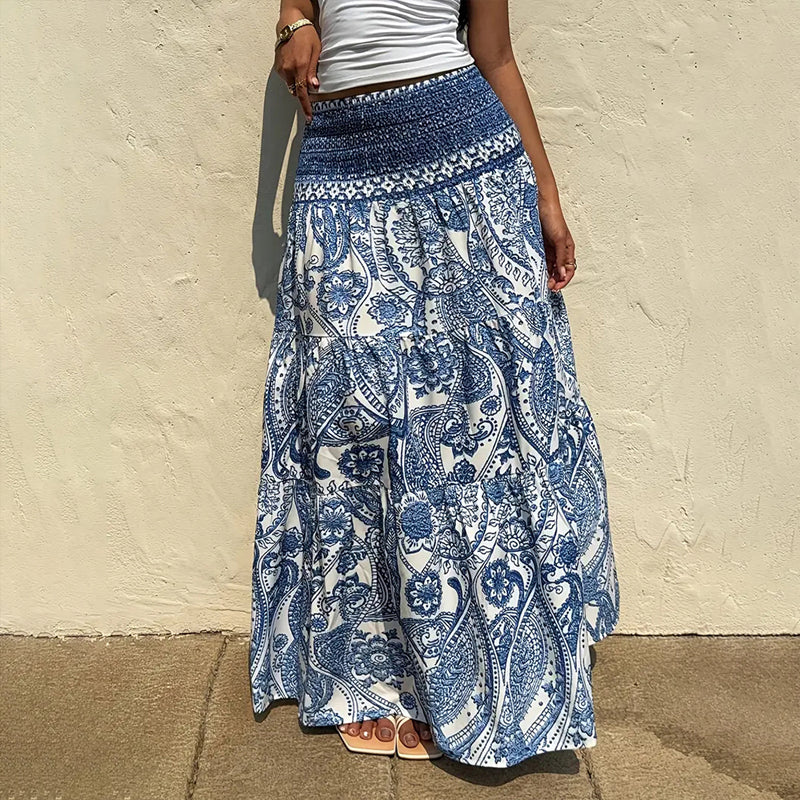 Boho Floral Print Maxi