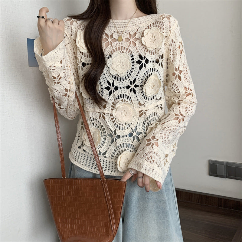 Round Neck Long Sleeves Top