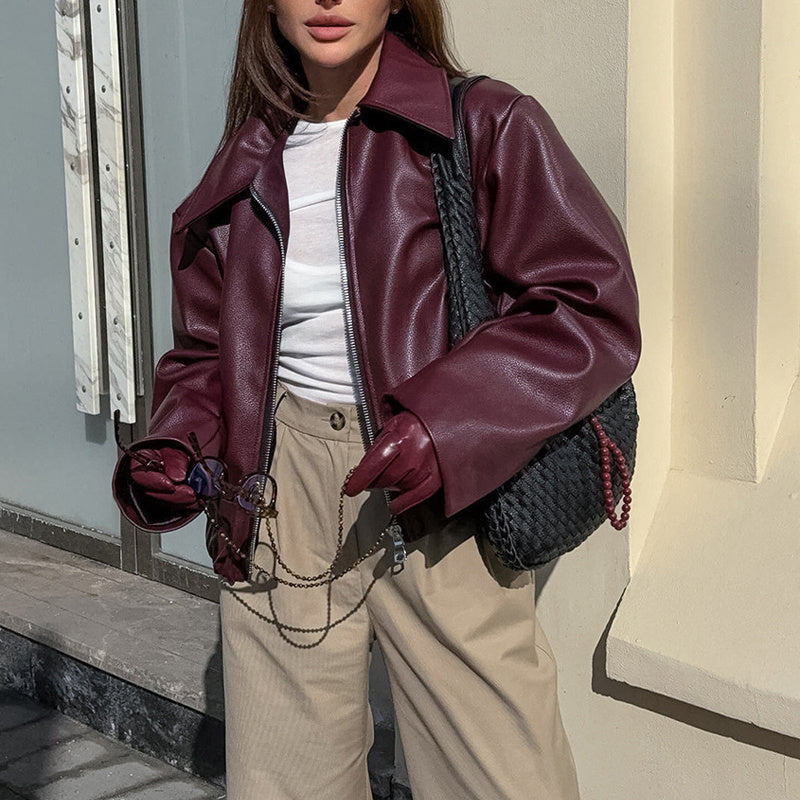 Vintage Faux Leather Jacket