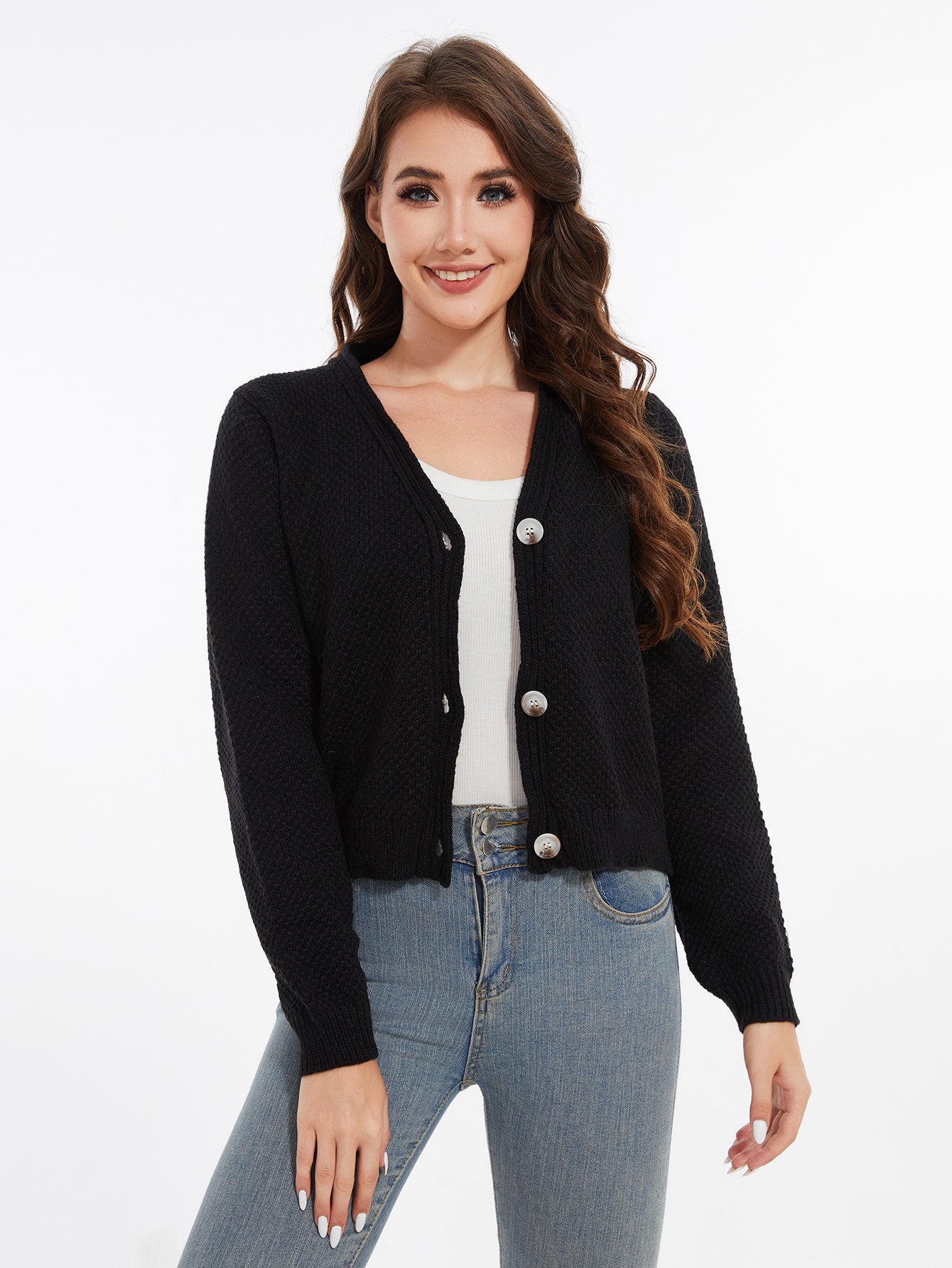 Long Sleeved Striped Cardigan Top