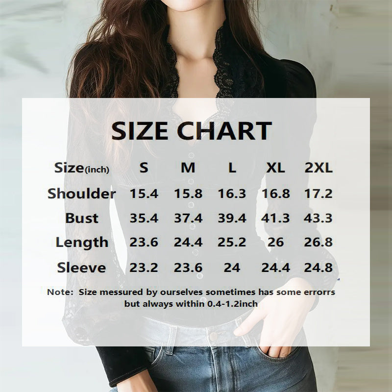 V-Neck Long Sleeve Blouse