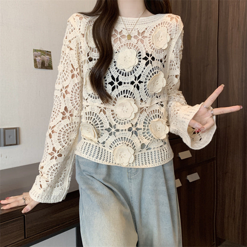 Round Neck Long Sleeves Top
