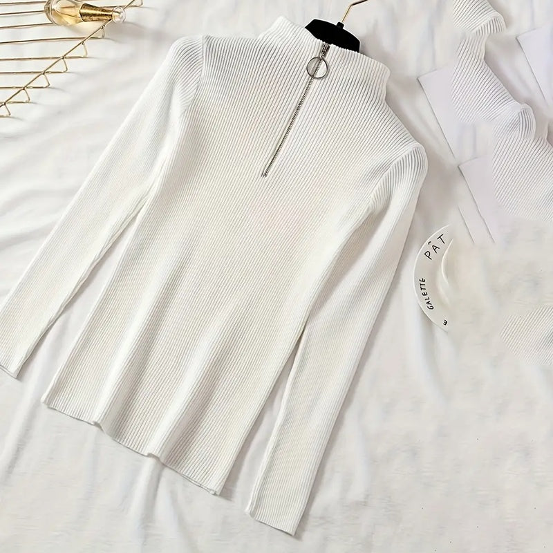 Half-Zip Turtleneck Sweater