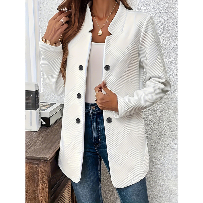Long Sleeve Notch Collar Jacket