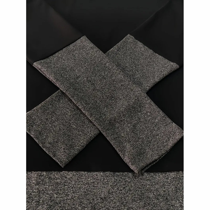 Color Block Crewneck Tee, Long Sleeve Top