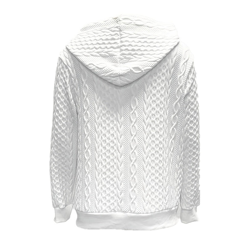 Long Sleeve Knit Zip-Up Hooded Sweatshirt