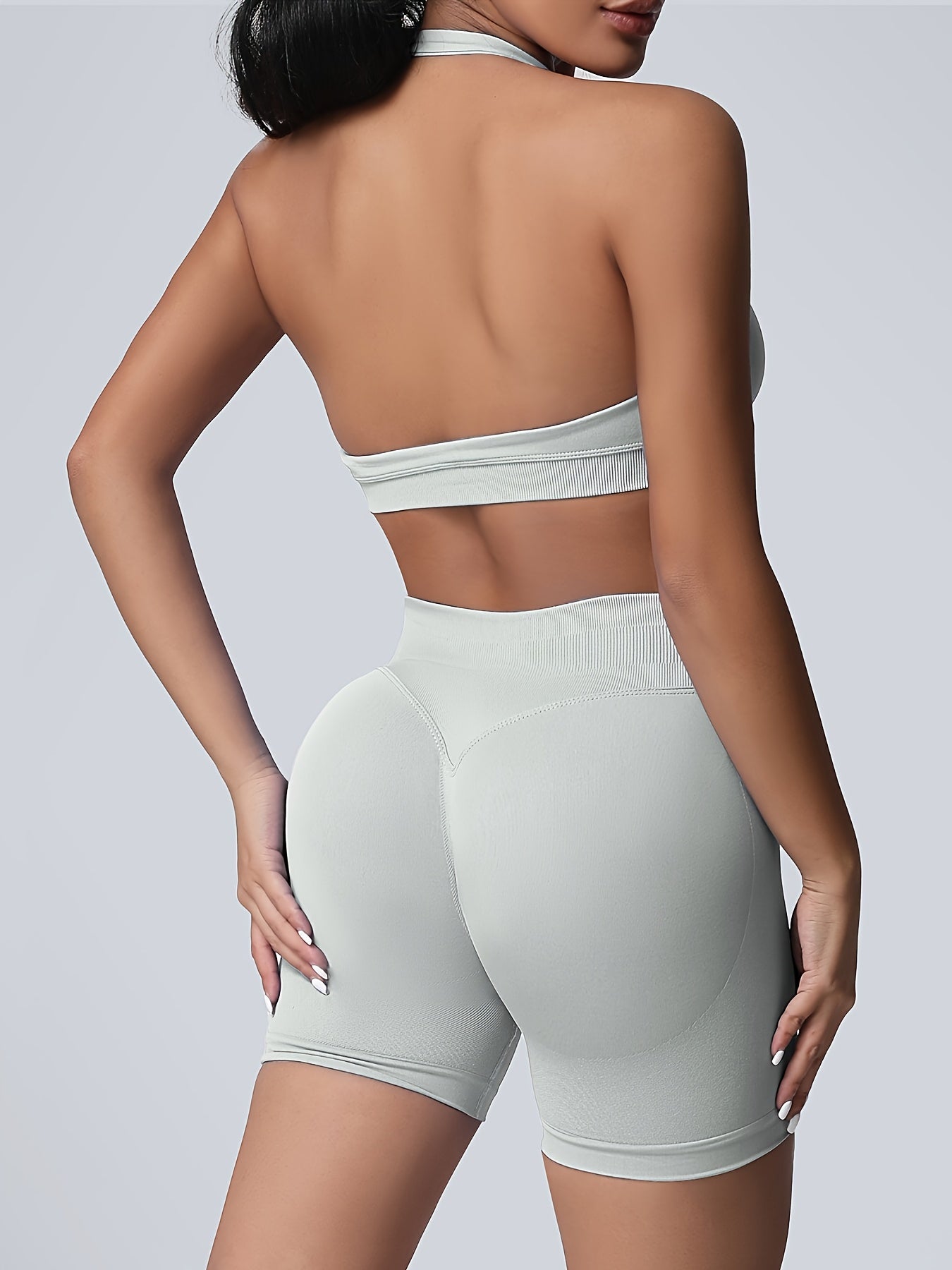 3-Pack Yoga Outfit  Sports Bra High-Waist Shorts  Quick-Dry