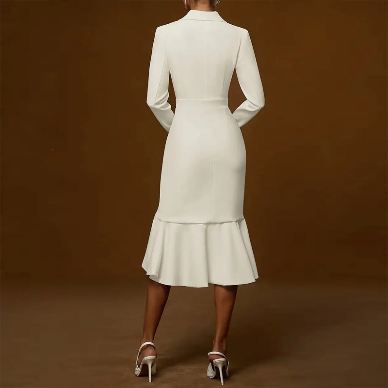 Notch Lapel Mermaid Dress