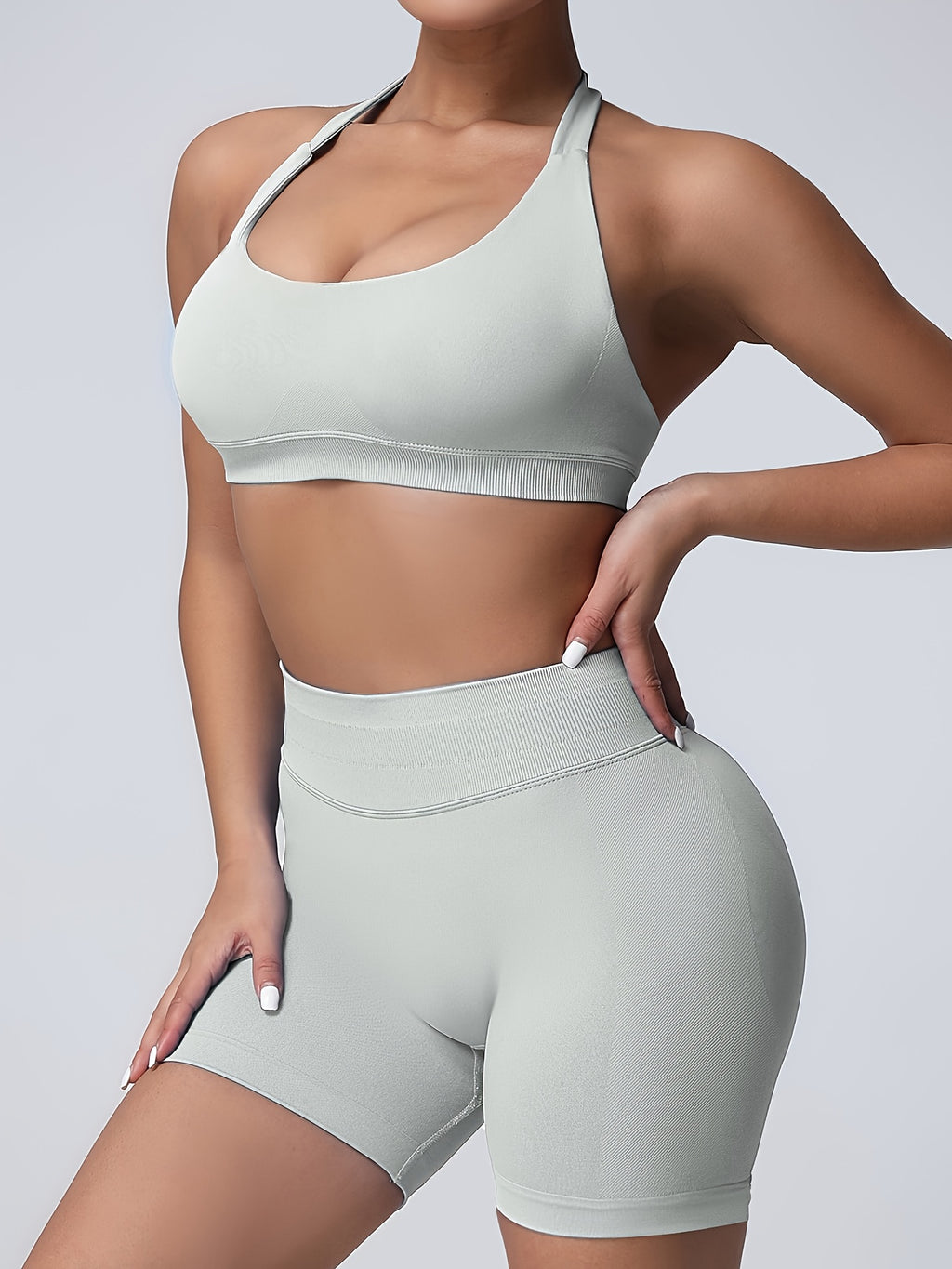 3-Pack Yoga Outfit  Sports Bra High-Waist Shorts  Quick-Dry