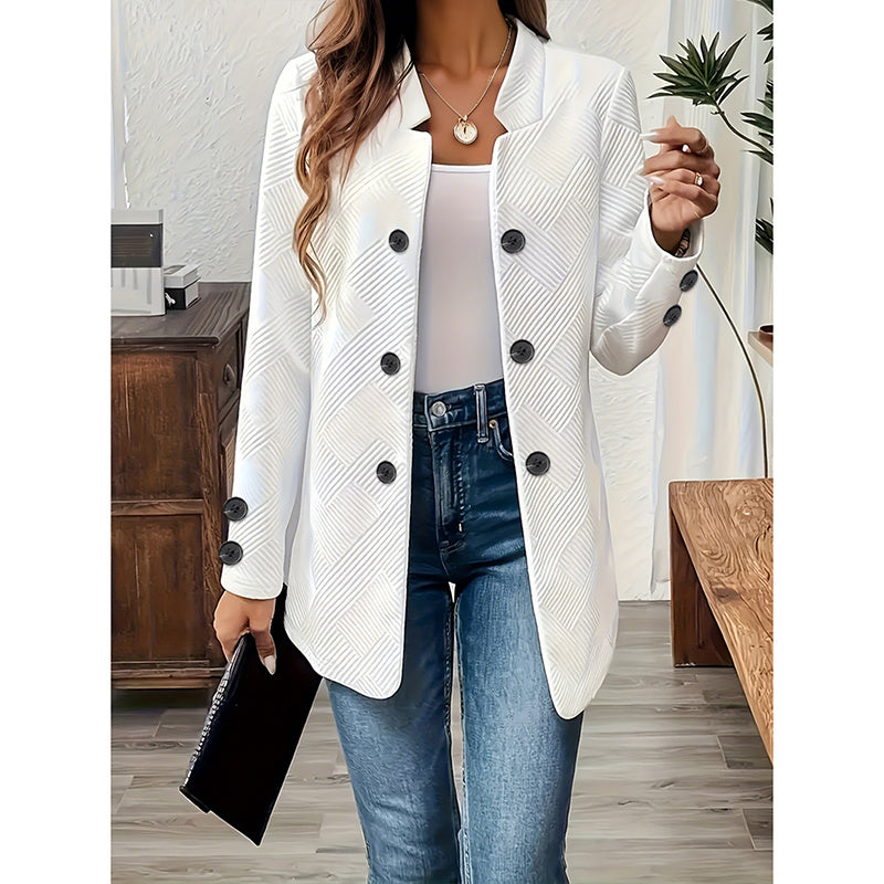 Long Sleeve Notch Collar Jacket