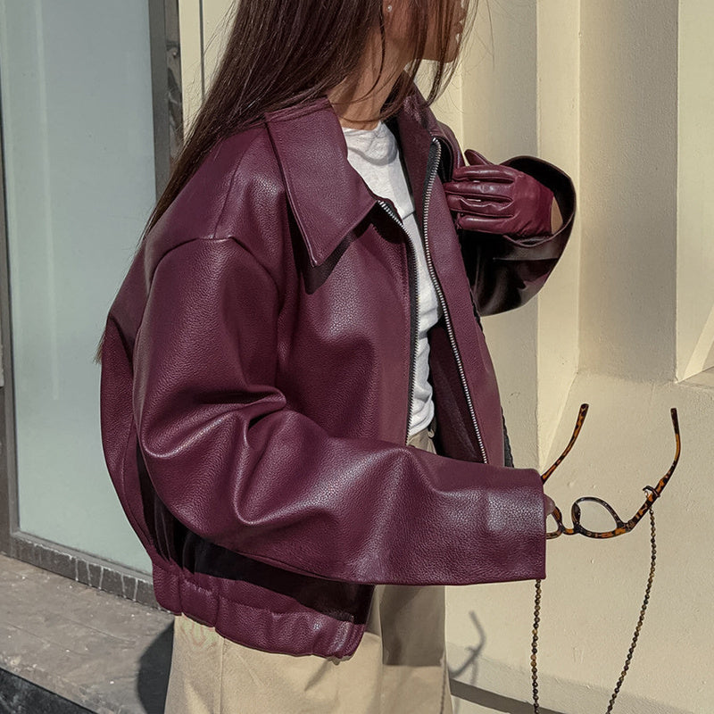 Vintage Faux Leather Jacket