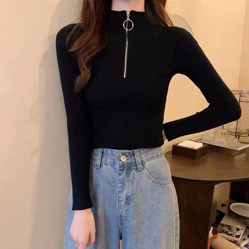 Half-Zip Turtleneck Sweater