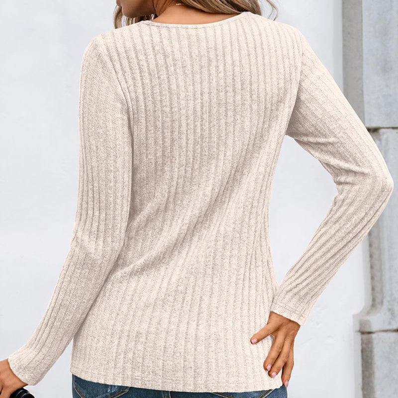 Hollow Out Pullover - Soft Lightweight Long Sleeve Top