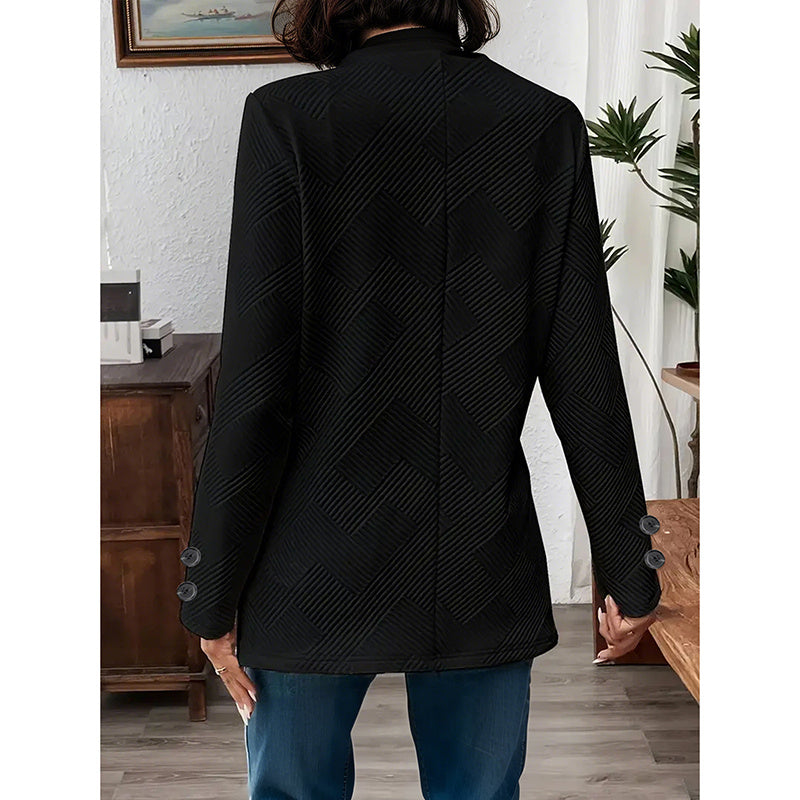 Long Sleeve Notch Collar Jacket