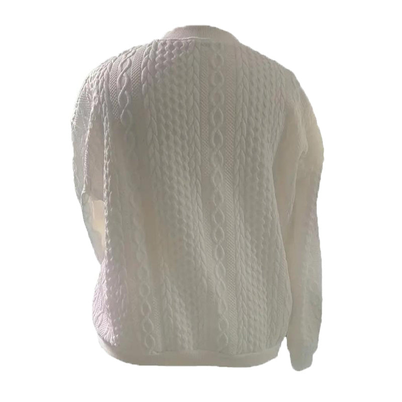 Jacquard Short Sleeve Casual Jacket