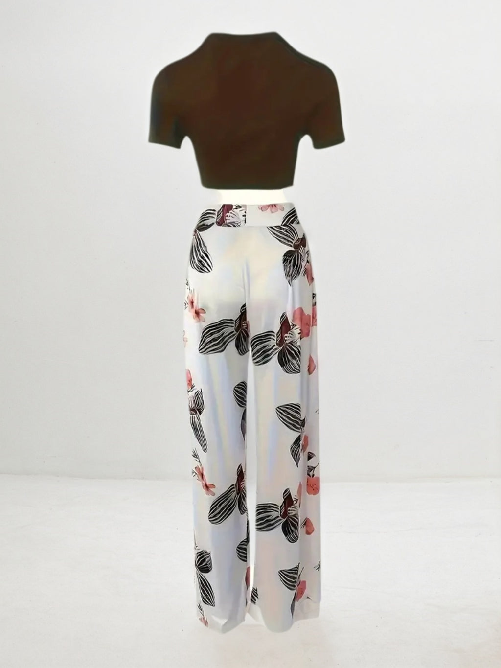 2 Pieces Striped Short Sleeved Jacket