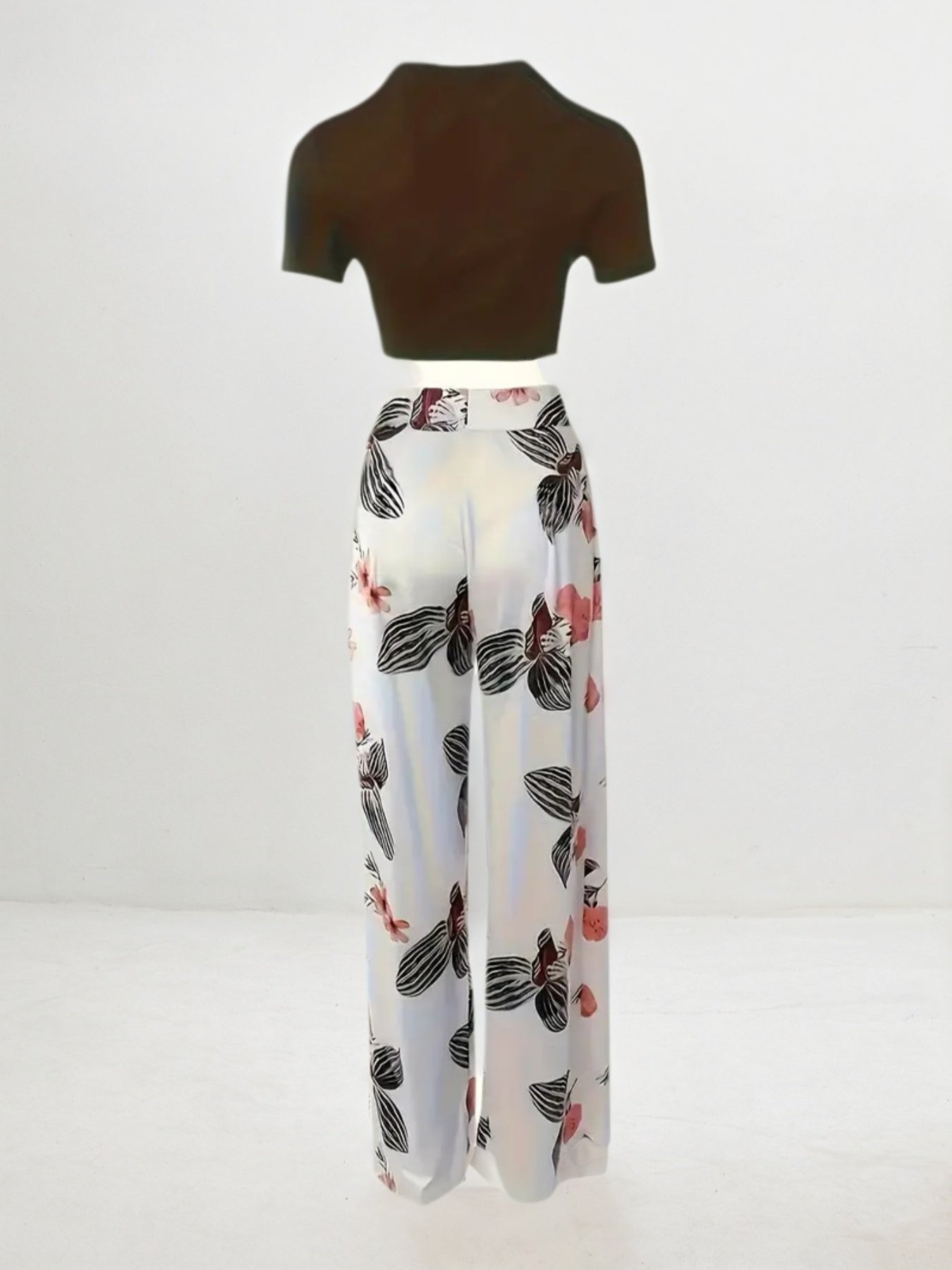 2 Pieces Striped Short Sleeved Jacket