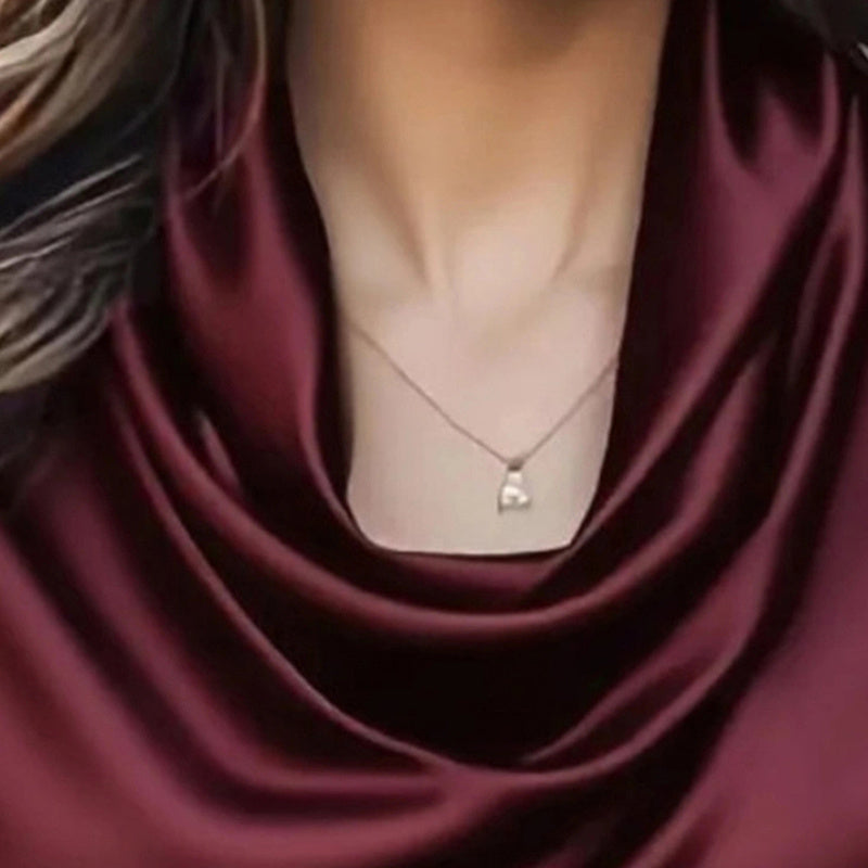 Draped Neck Long Sleeve Shirt