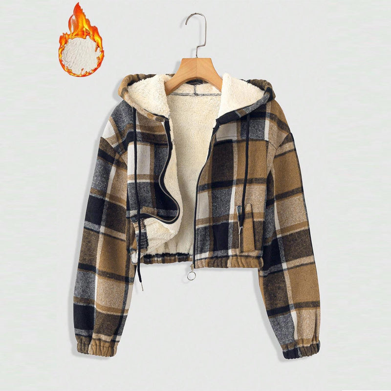 Plaid Hooded Jacket