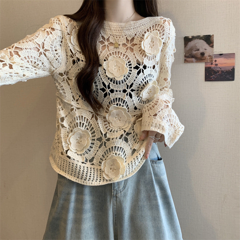 Round Neck Long Sleeves Top