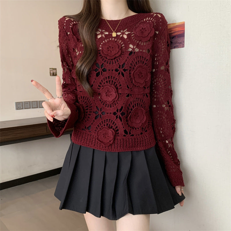 Round Neck Long Sleeves Top