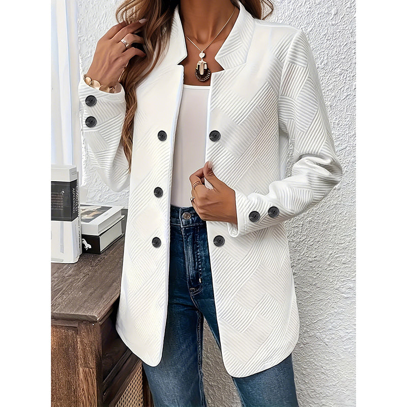 Long Sleeve Notch Collar Jacket
