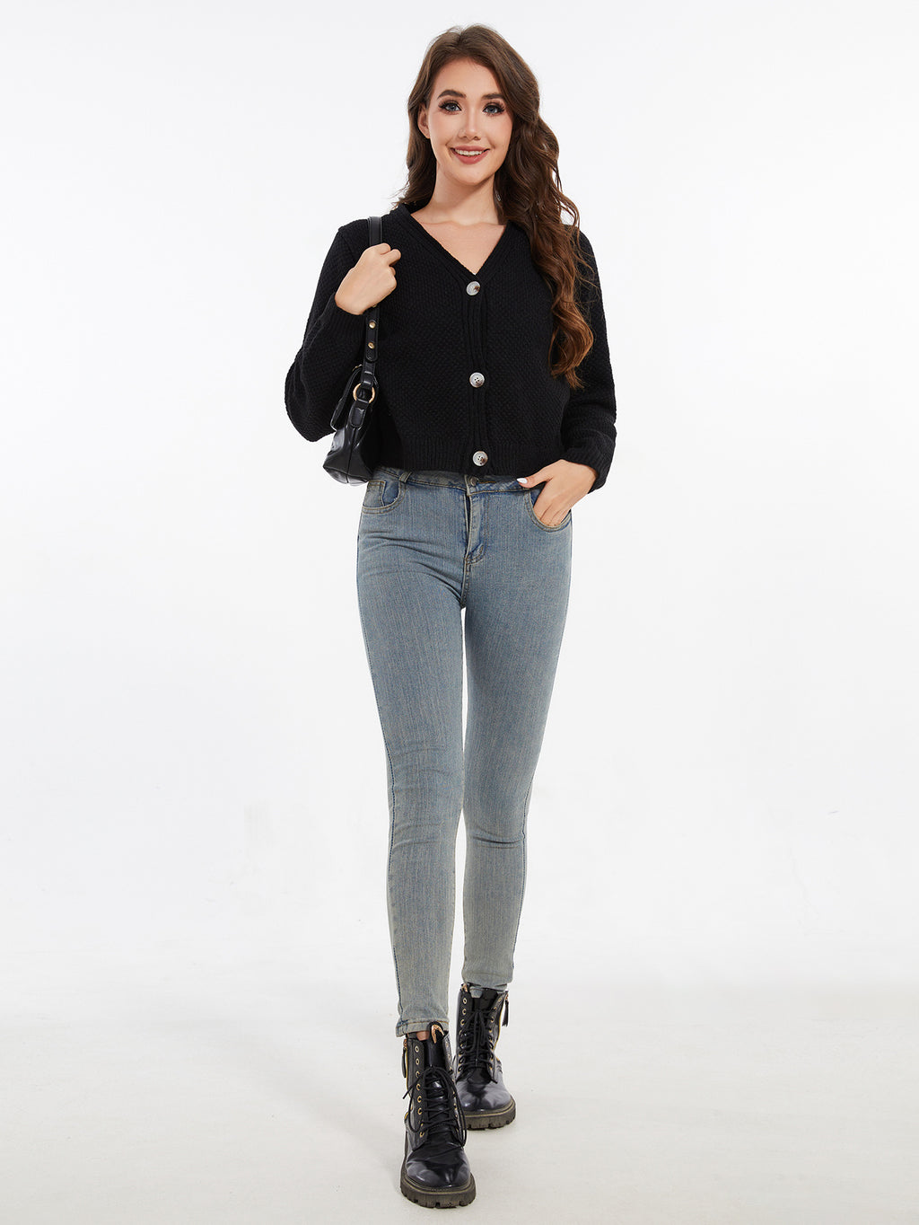 Long Sleeved Striped Cardigan Top