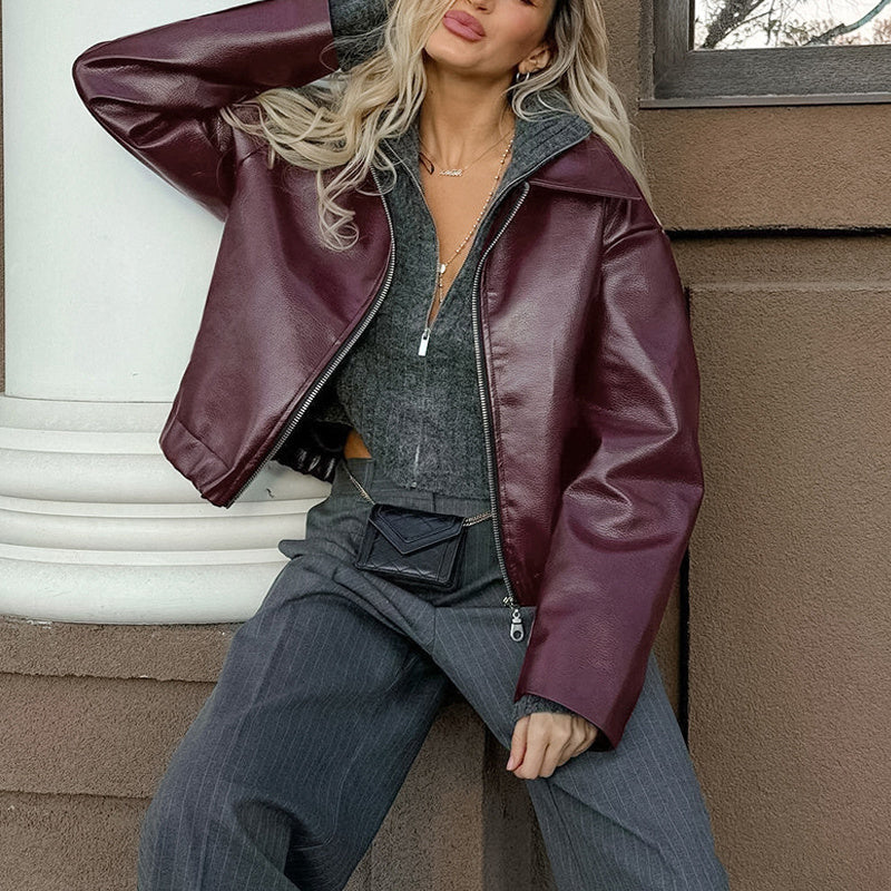 Vintage Faux Leather Jacket
