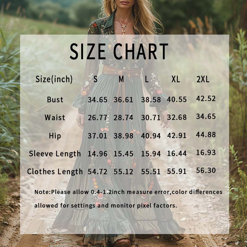 Floral Print Sheer Sleeve Long Flowy, Belt Not Included