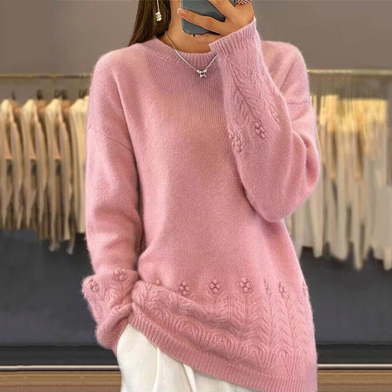 Loose Round Neck Long Sleeve Pullover