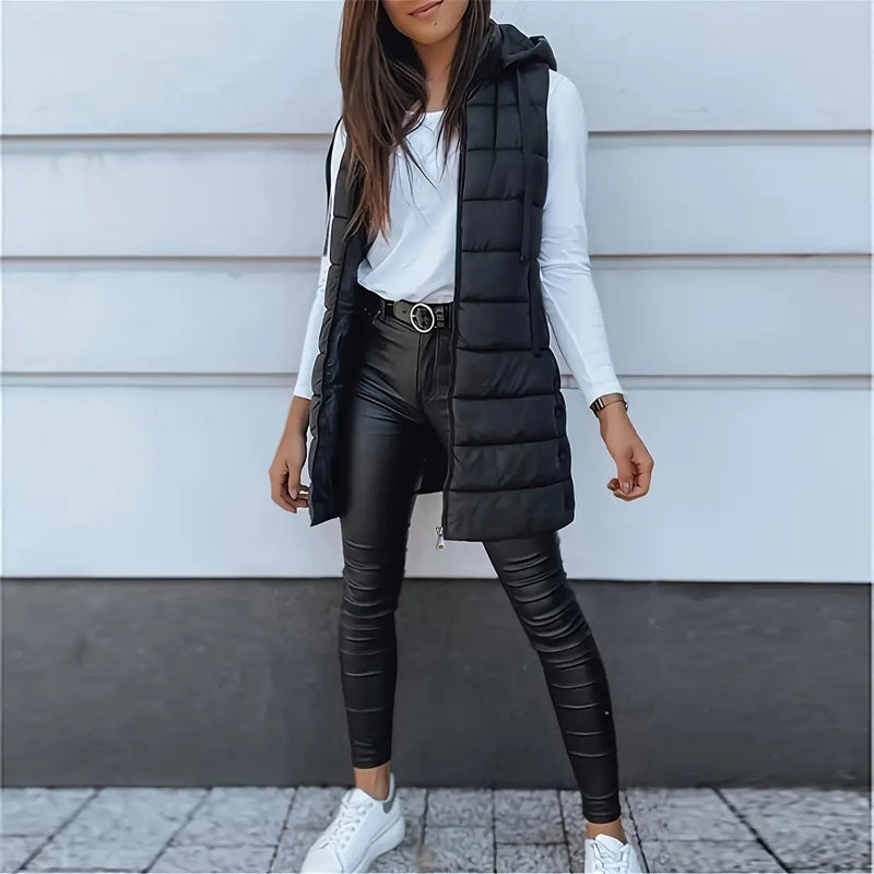 Sleeveless Hooded Vest
