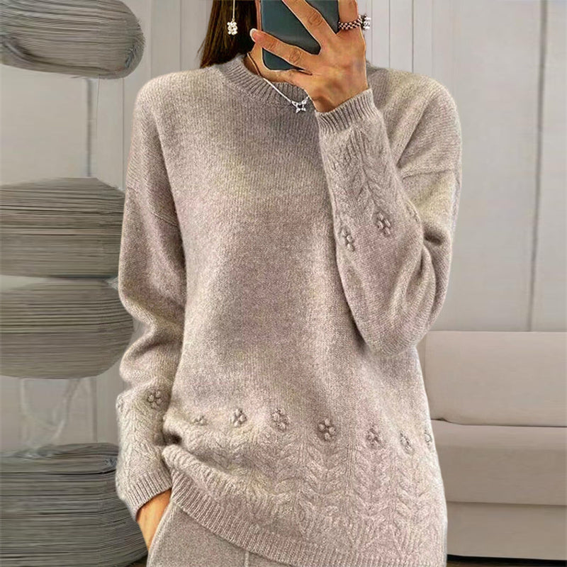 Loose Round Neck Long Sleeve Pullover