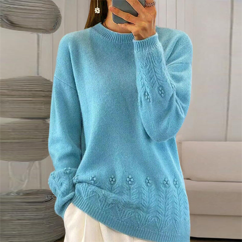 Loose Round Neck Long Sleeve Pullover